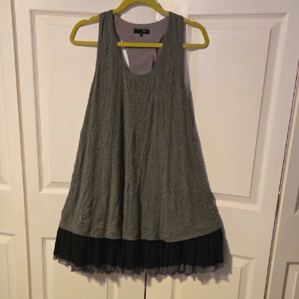 Vintage Ryu Beaded Racer Back Swing Dress